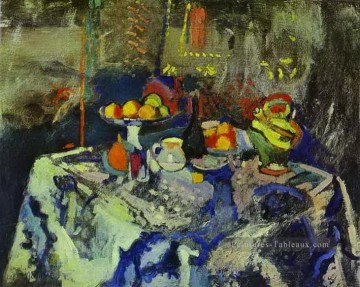 Nature morte impressionnisme œuvres - Nature morte avec vase Bouteille et Fruits Henri Matisse impressionniste